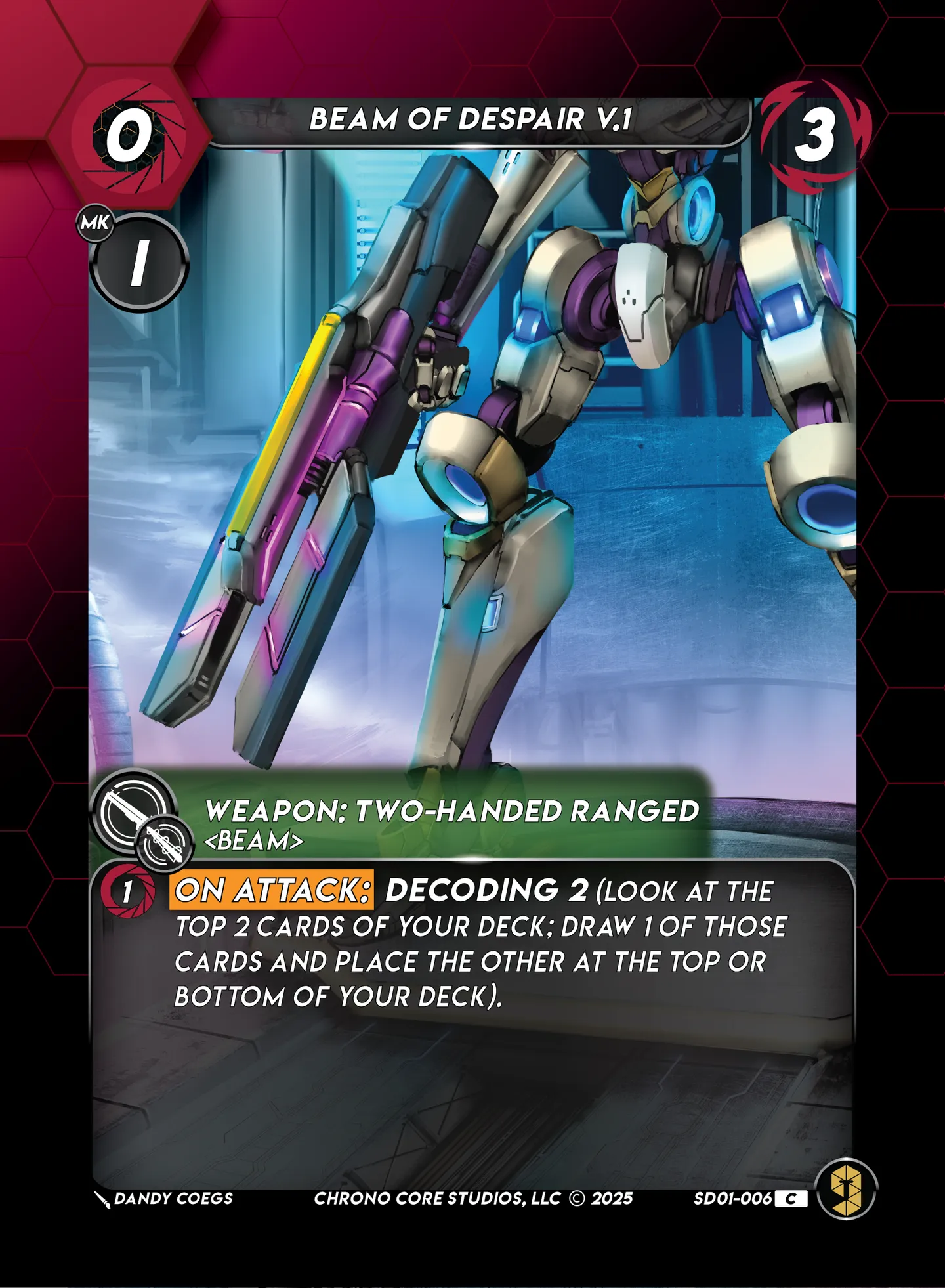 Beam of Despair V.1 — Chaos Ensuing Structure Deck — Chrono Core