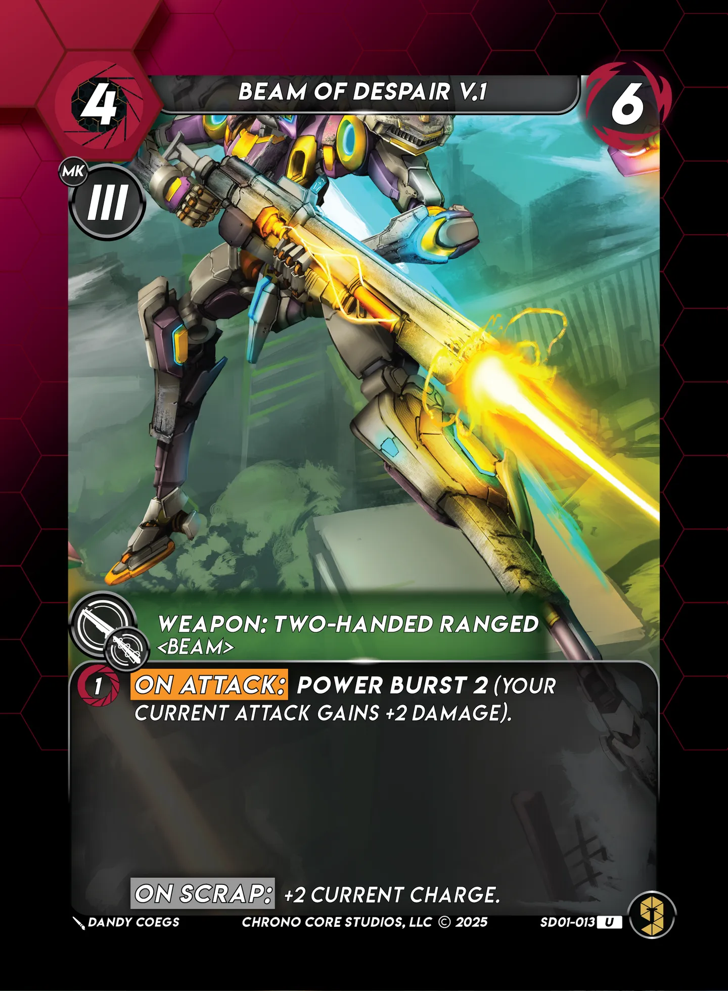 Beam of Despair V.1 — Chaos Ensuing Structure Deck — Chrono Core