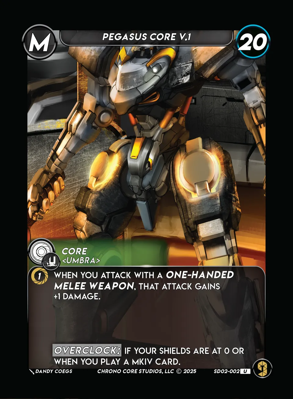 Pegasus Core V.1 from Righteous Resolve Structure Deck - Chrono Core