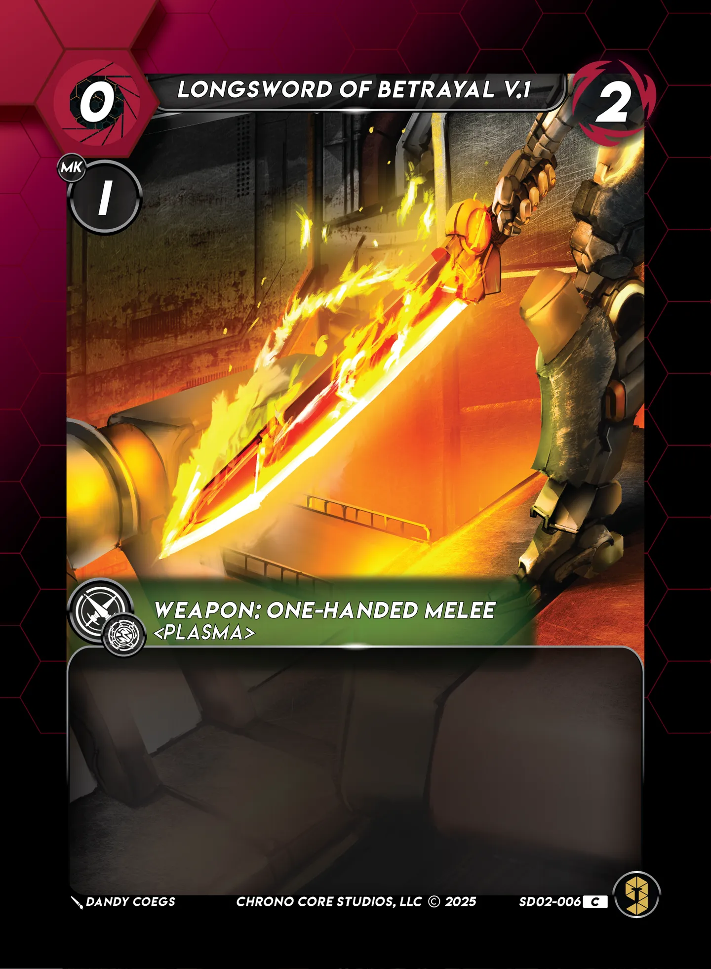 Longsword of Betrayal V.1 — Righteous Resolve Structure Deck — Chrono Core