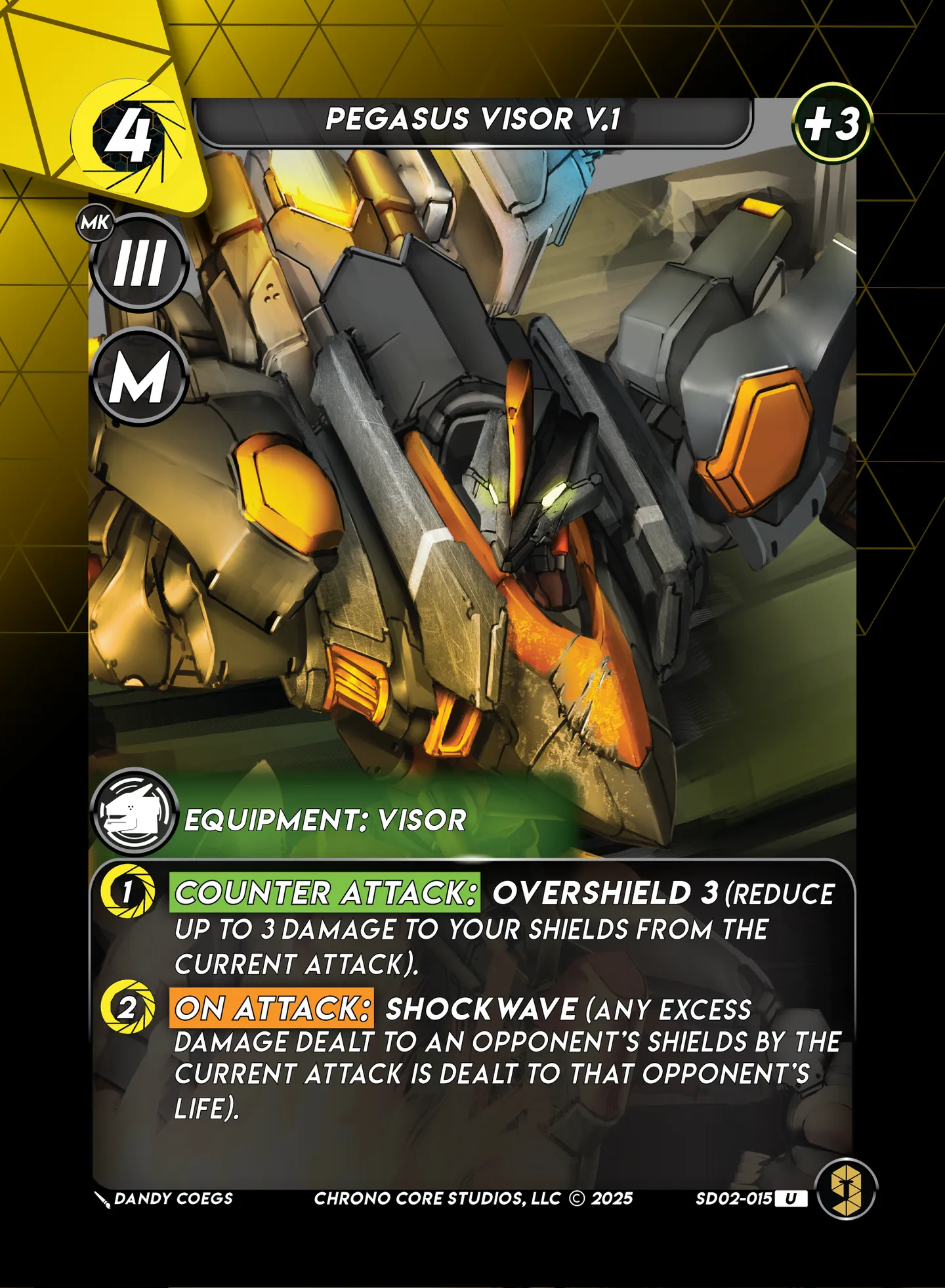 Pegasus Visor V.1 — Righteous Resolve Structure Deck — Chrono Core