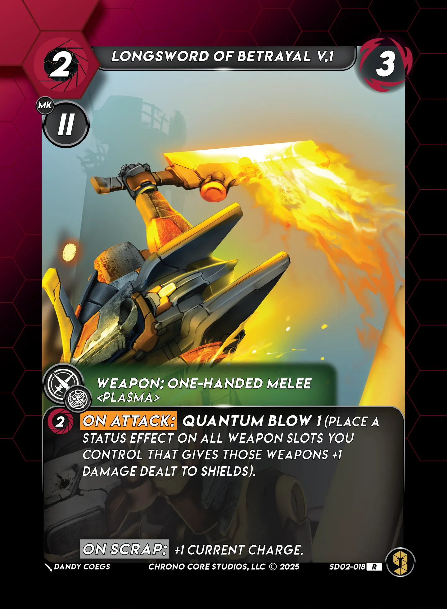 Longsword of Betrayal V.1 — Righteous Resolve Structure Deck — Chrono Core