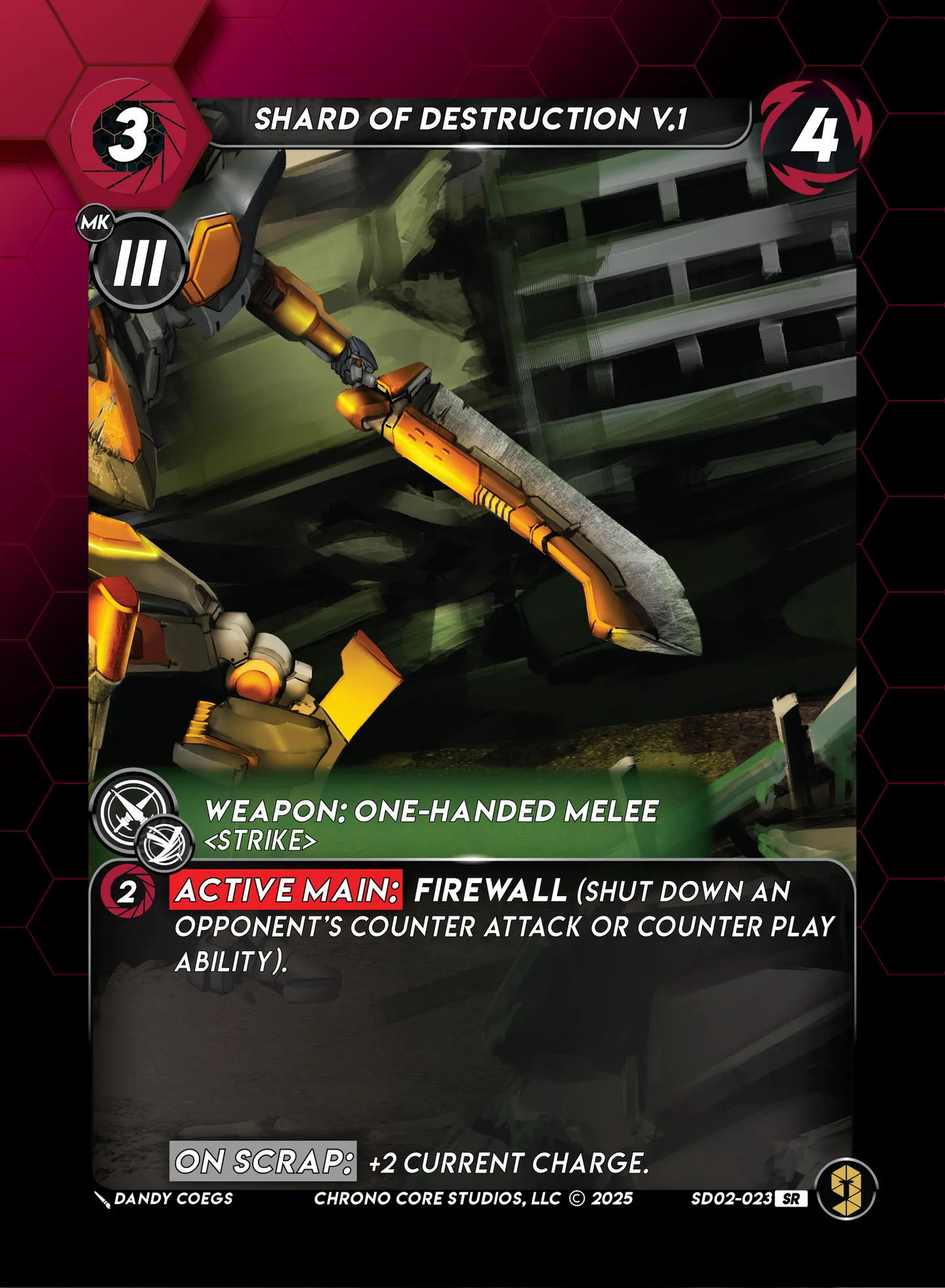 Shard of Destruction V.1 — Righteous Resolve Structure Deck — Chrono Core