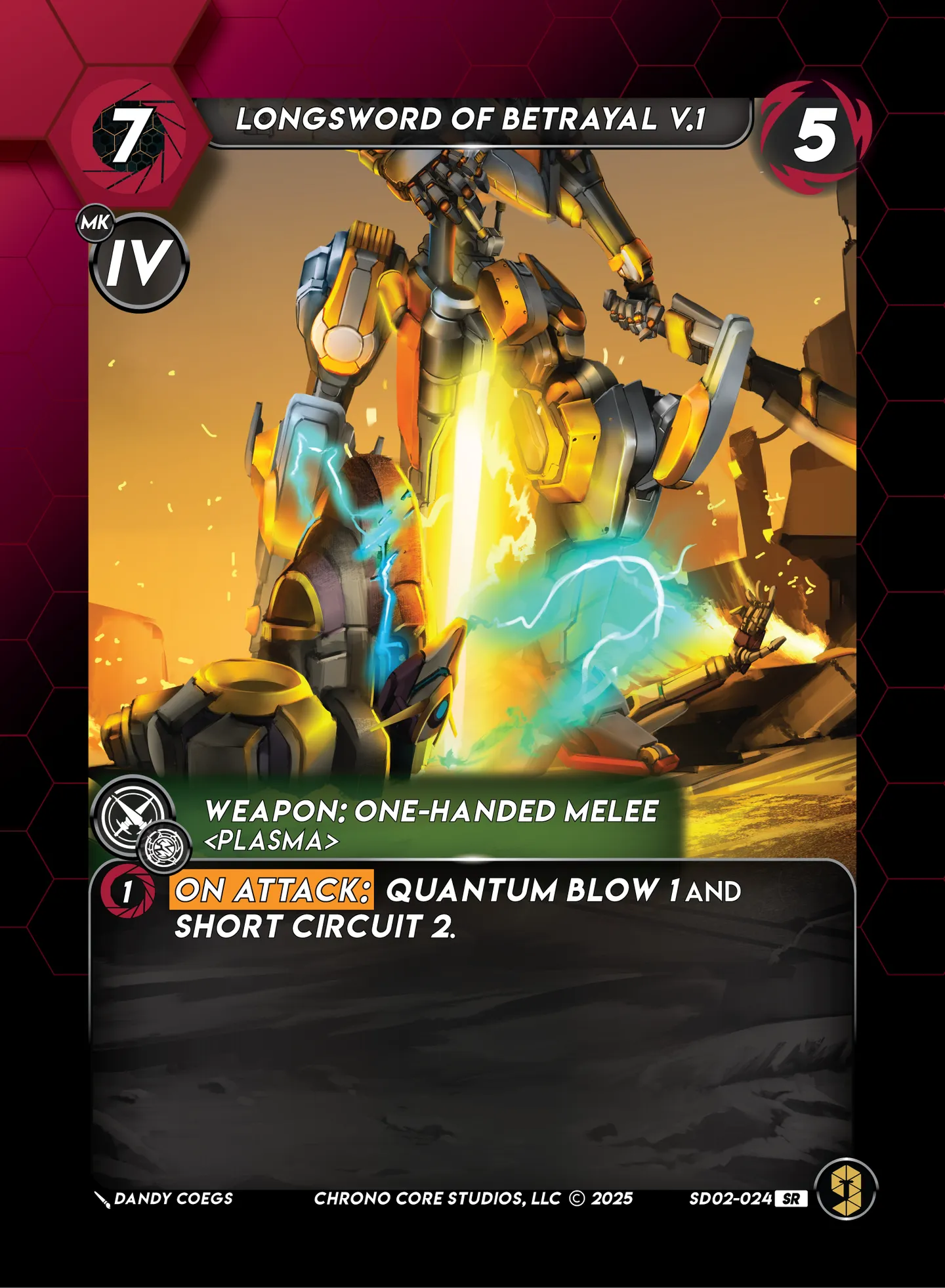Longsword of Betrayal V.1 — Righteous Resolve Structure Deck — Chrono Core
