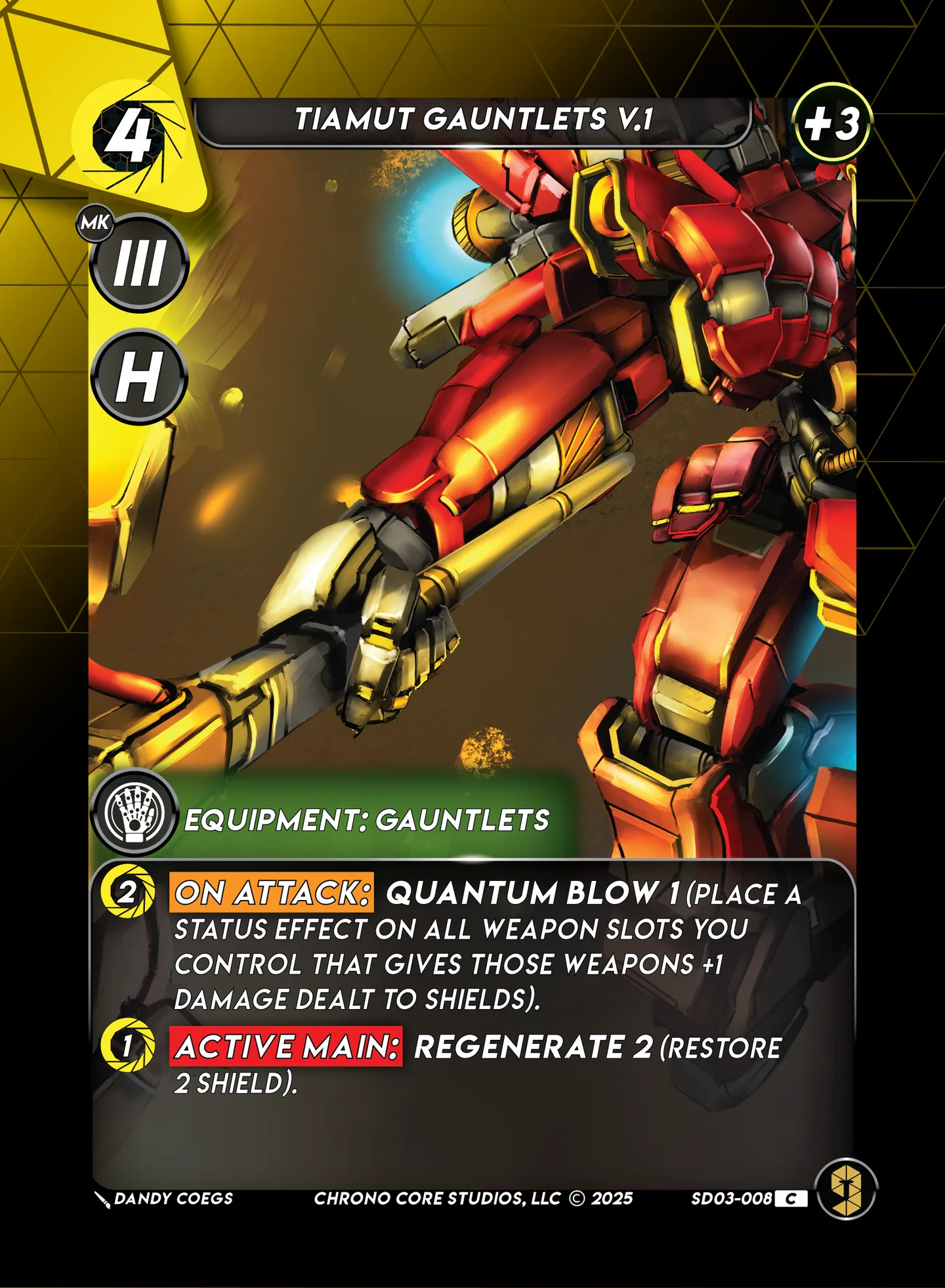 Tiamut Gauntlets V.1 — Knight of Chaos Structure Deck — Chrono Core