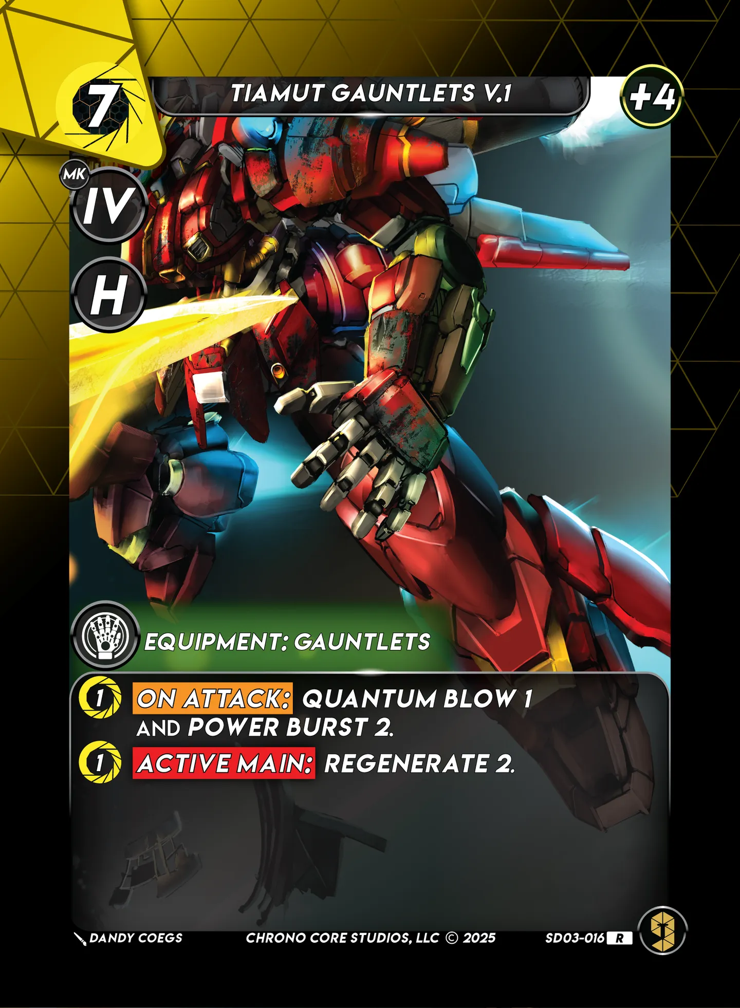 Tiamut Gauntlets V.1 — Knight of Chaos Structure Deck — Chrono Core