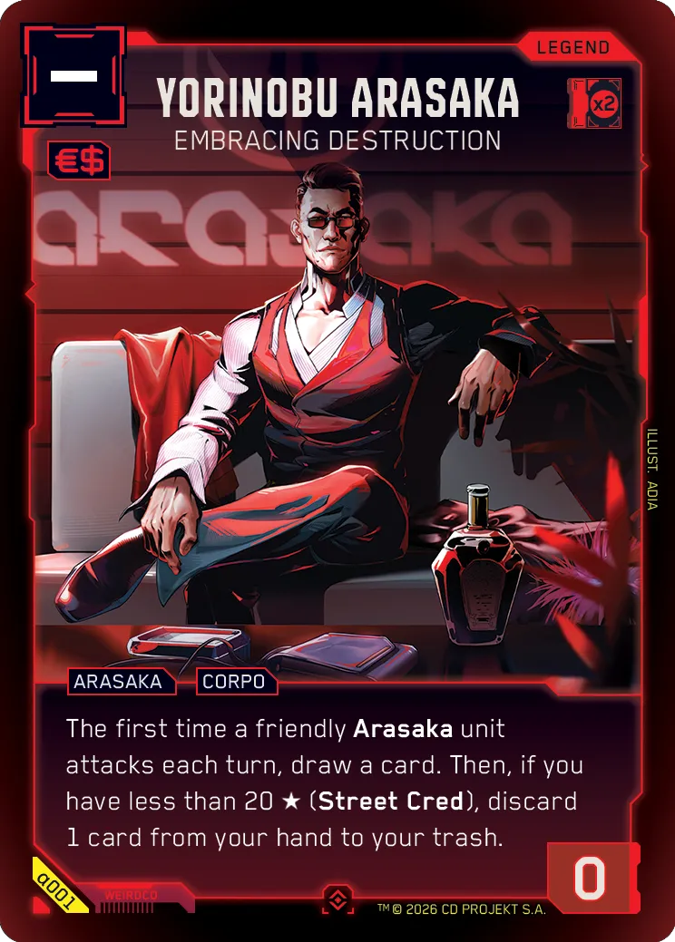 Yorinobu Arasaka - Embracing Destruction — Alpha Kit Set — Cyberpunk TCG