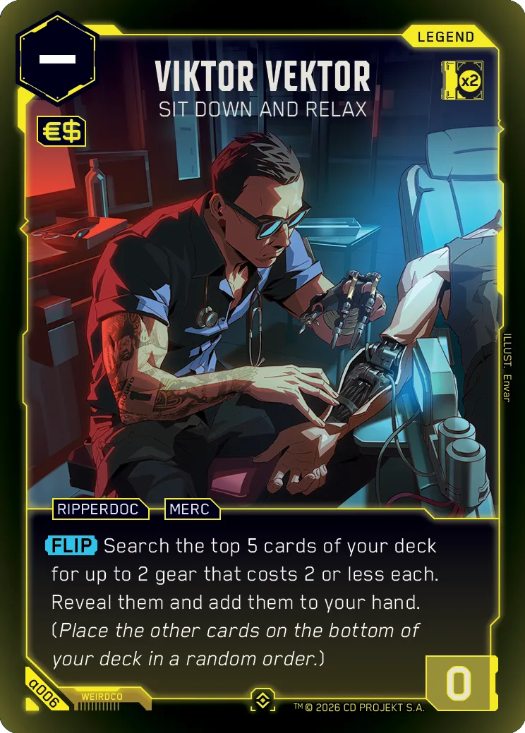 Viktor Vektor - Sit Down and Relax — Alpha Kit Set — Cyberpunk TCG
