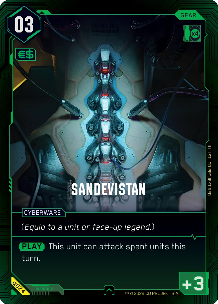Sandevistan — Alpha Kit Set — Cyberpunk TCG