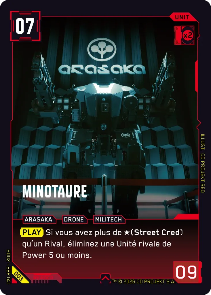 Minotaur from Embracing Power — Retail Starter Deck — FR - Cyberpunk TCG