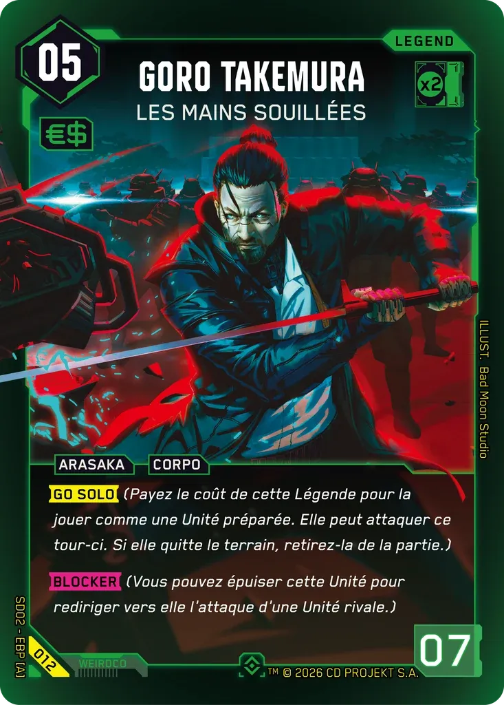 Goro Takemura - Hands Unclean from Embracing Power — Retail Starter Deck — FR - Cyberpunk TCG