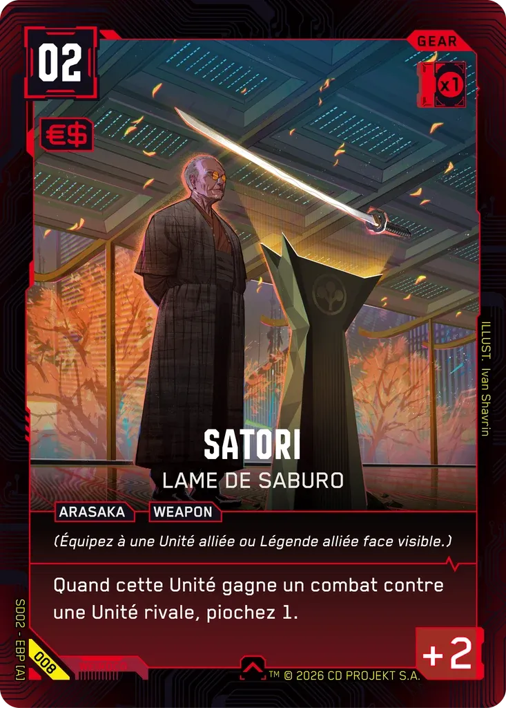Satori - Sword of Saburo — Embracing Power — Retail Starter Deck — FR — Cyberpunk