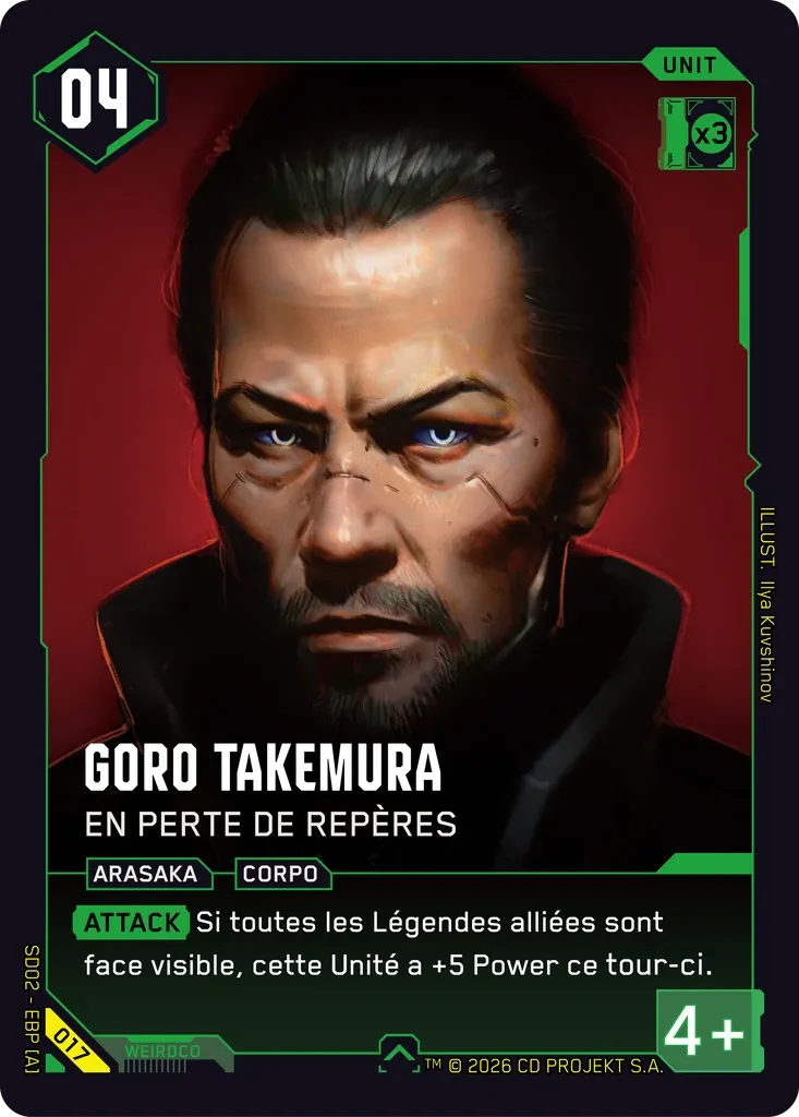 Goro Takemura - Losing His Way — Embracing Power — Retail Starter Deck — FR — Cyberpunk
