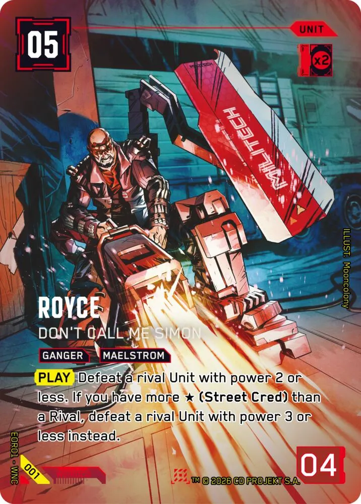 Royce - Don't Call Me Simon — Edgerunner Open Season 1 — Cyberpunk TCG