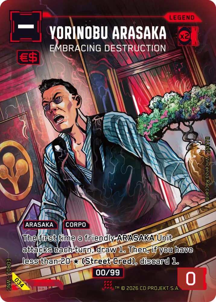 Yorinobu Arasaka - Embracing Destruction — Edgerunner Open Season 1 — Cyberpunk TCG