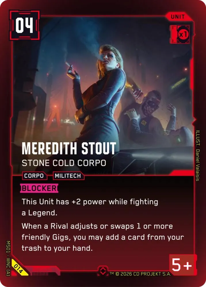 Meredith Stout - Stone Cold Corpo — Welcome to Night City - Retail — Cyberpunk
