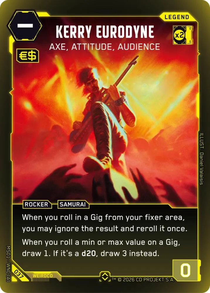 Kerry Eurodyne - Axe, Attitude, Audience — Welcome to Night City - Retail — Cyberpunk