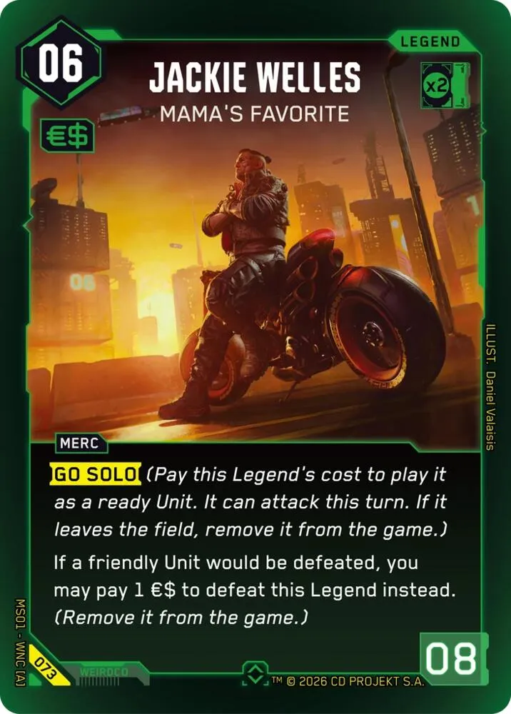 Jackie Welles - Mama's Favorite — Welcome to Night City - Retail — Cyberpunk