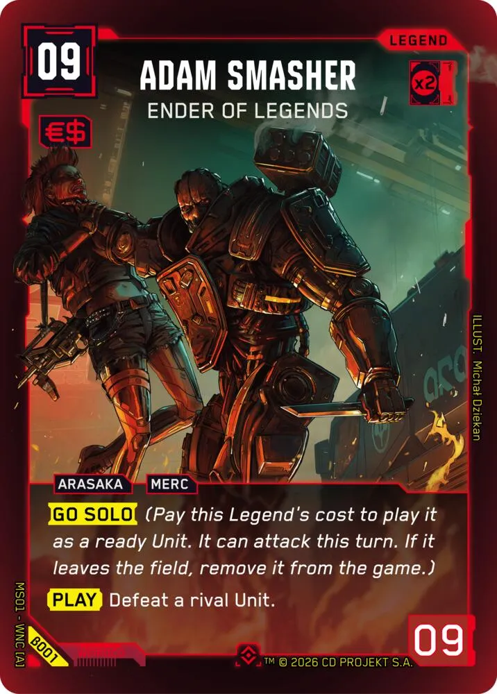 Adam Smasher - Ender of Legends — Welcome to Night City - Beta — Cyberpunk TCG