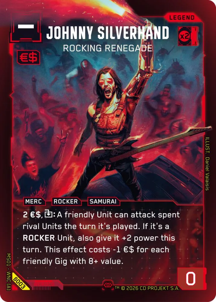 Johnny Silverhand - Rocking Renegade — Welcome to Night City - Beta — Cyberpunk TCG