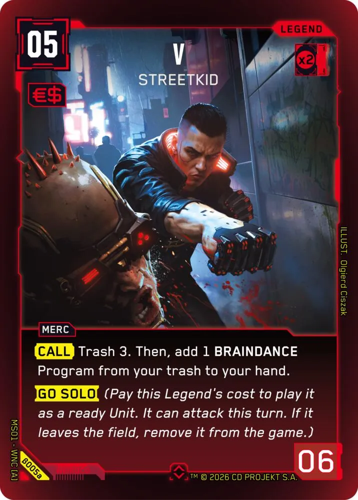 V - Streetkid — Welcome to Night City - Beta — Cyberpunk TCG
