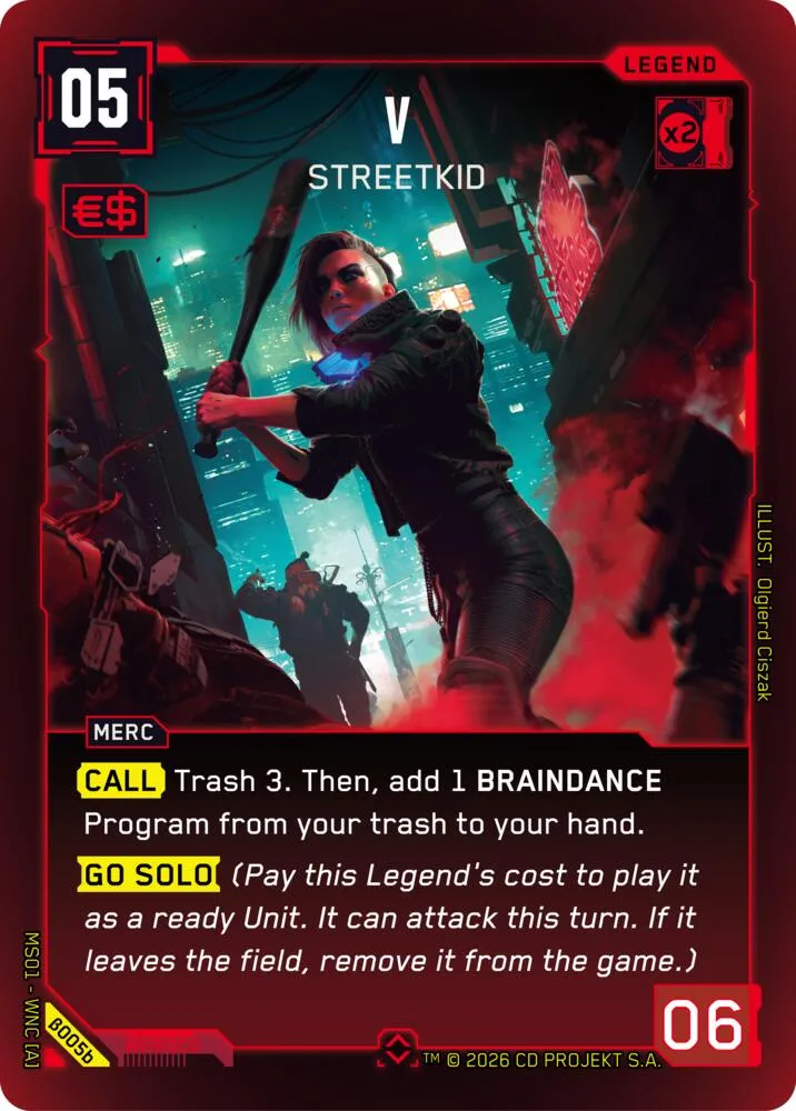 V - Streetkid — Welcome to Night City - Beta — Cyberpunk TCG
