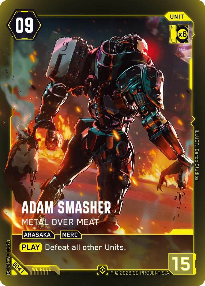 Adam Smasher - Metal Over Meat — Welcome to Night City - Beta — Cyberpunk TCG