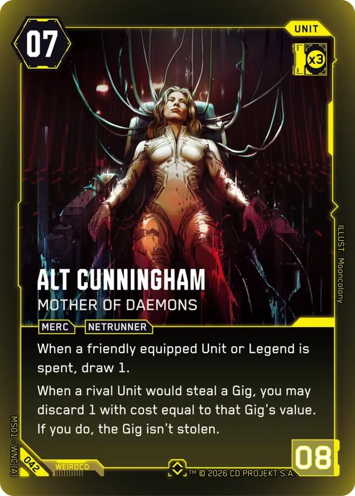 Alt Cunningham - Mother of Daemons — Welcome to Night City - Beta — Cyberpunk TCG