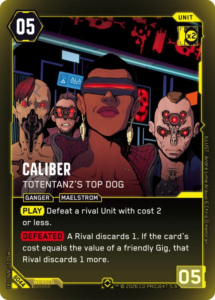 Caliber - Totentanz's Top Dog — Welcome to Night City - Beta — Cyberpunk TCG