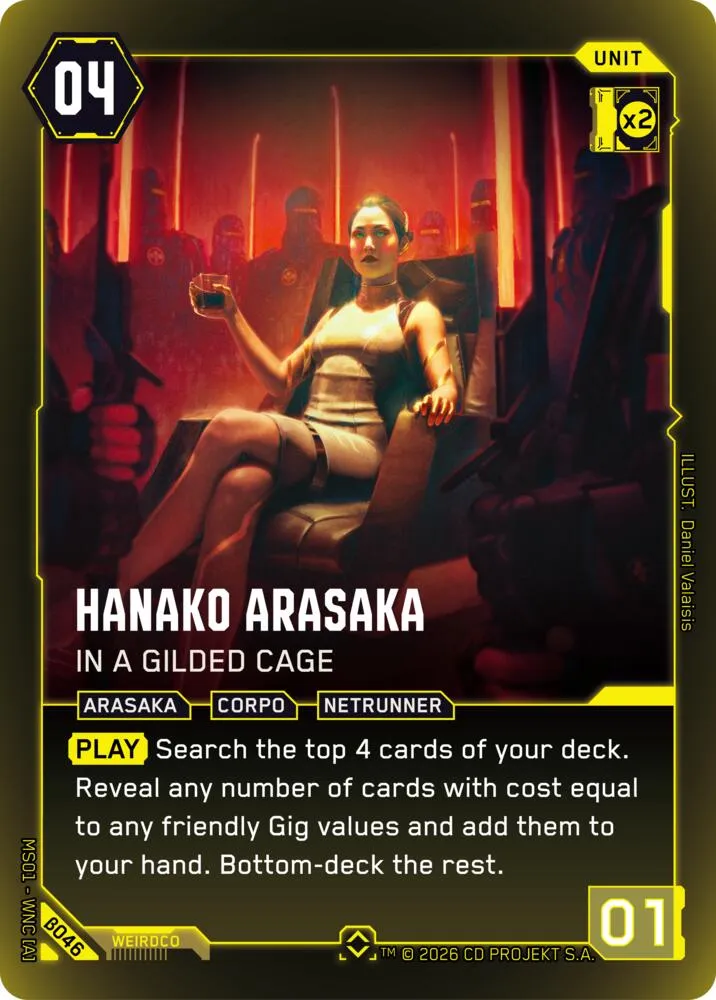 Hanako Arasaka - In a Gilded Cage — Welcome to Night City - Beta — Cyberpunk TCG