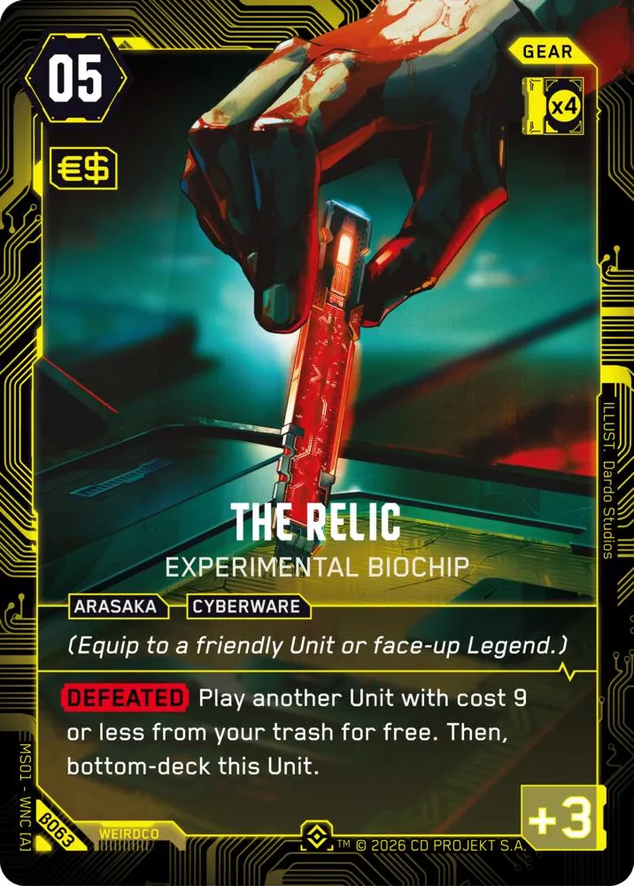 The Relic - Experimental Biochip — Welcome to Night City - Beta — Cyberpunk