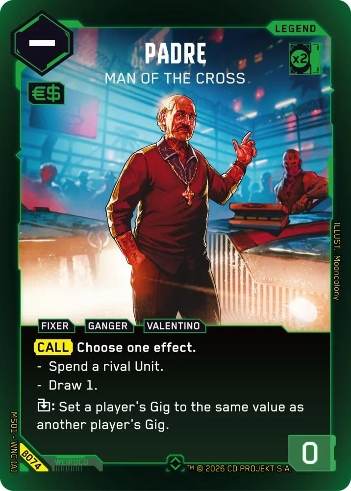 Padre - Man of the Cross — Welcome to Night City - Beta — Cyberpunk TCG