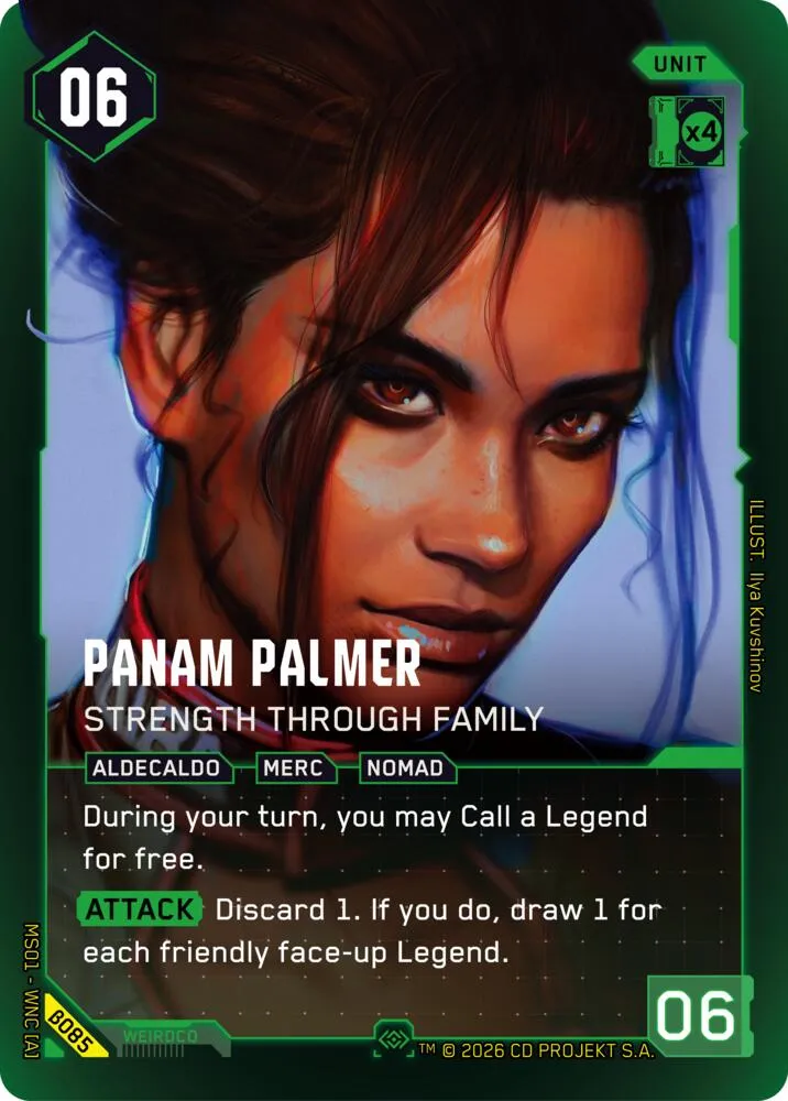 Panam Palmer - Strength Through Family — Welcome to Night City - Beta — Cyberpunk TCG
