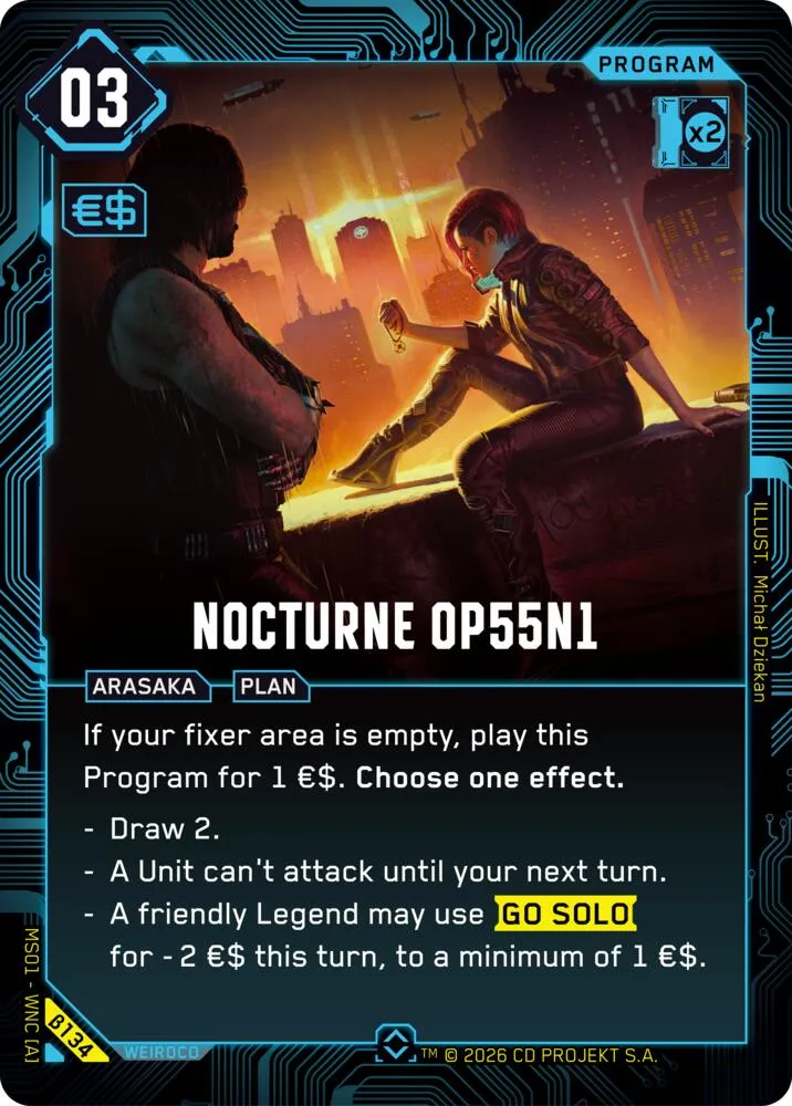 Nocturne OP55 N1 — Welcome to Night City - Beta — Cyberpunk TCG