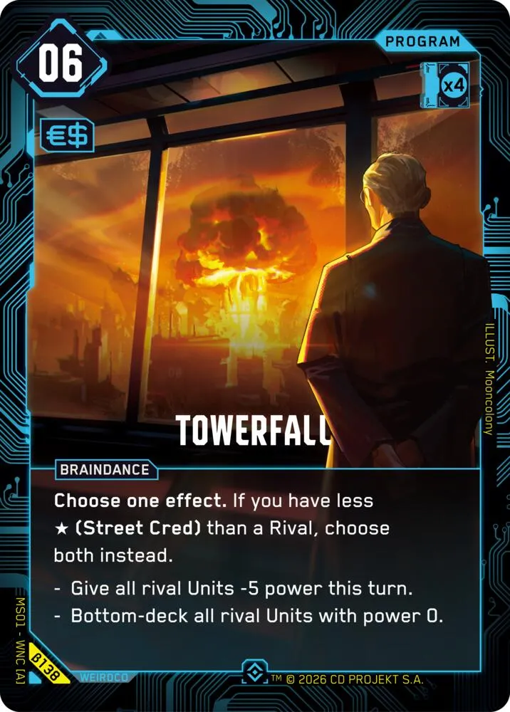 Towerfall — Welcome to Night City - Beta — Cyberpunk TCG