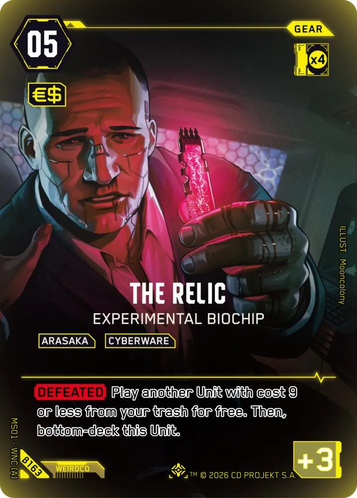 The Relic - Experimental Biochip — Welcome to Night City - Beta — Cyberpunk TCG