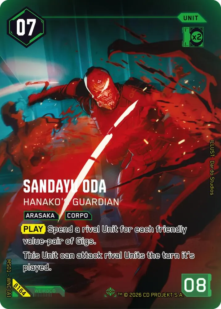 Sandayu Oda - Hanako's Guardian — Welcome to Night City - Beta — Cyberpunk TCG
