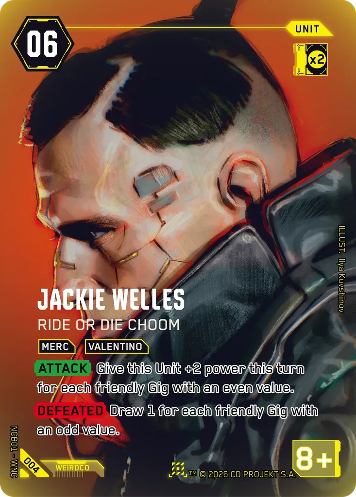 Jackie Welles - Ride or Die Choom — Night City Brawl Season 1 — Cyberpunk TCG