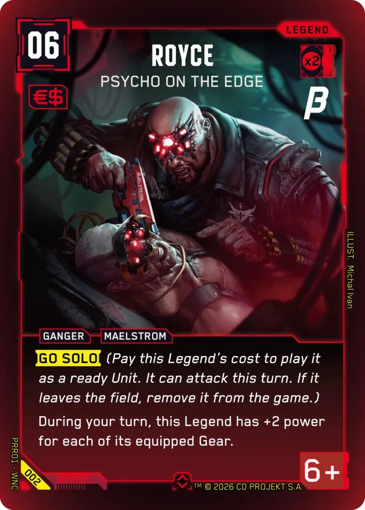 Royce - Psycho on the Edge — Pre-Release Beta — Cyberpunk TCG