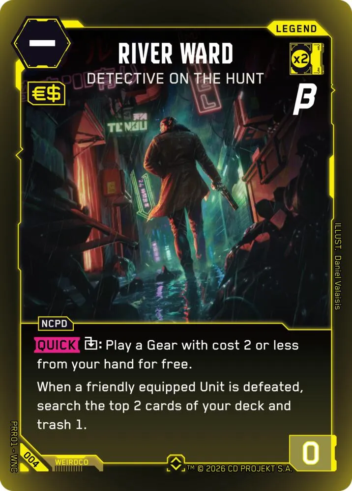 River Ward - Detective on the Hunt — Pre-Release Beta — Cyberpunk TCG