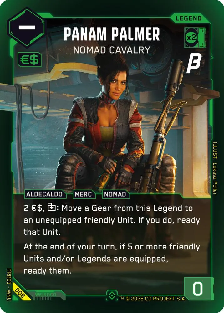 Panam Palmer - Nomad Cavalry — Pre-Release Beta — Cyberpunk TCG