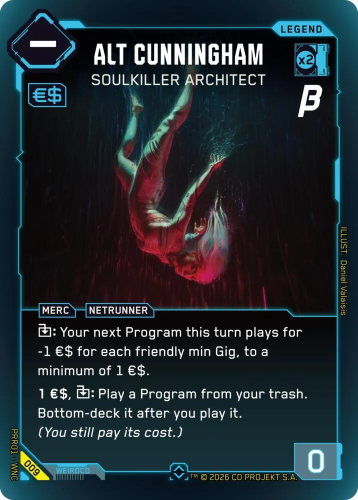 Alt Cunningham - Soulkiller Architect — Pre-Release Beta — Cyberpunk TCG