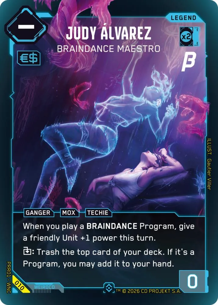Judy Alvarez - Braindance Maestro — Pre-Release Beta — Cyberpunk TCG