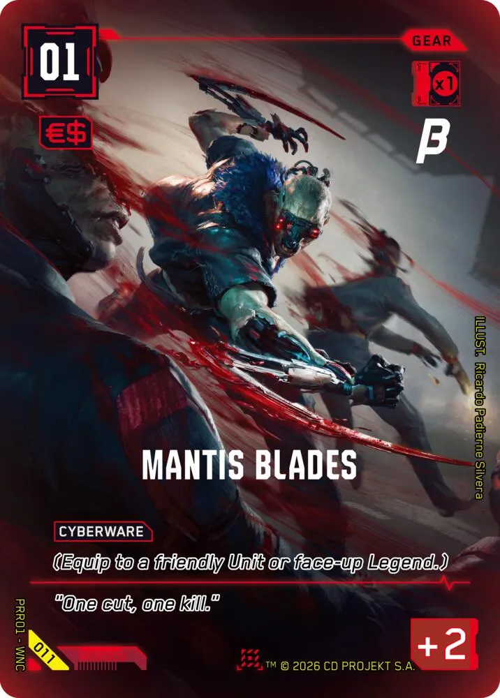 Mantis Blades — Pre-Release Beta — Cyberpunk TCG