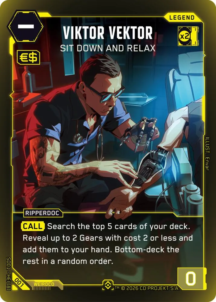 Viktor Vektor - Sit Down and Relax — The Heist - Retail Starter Deck — Cyberpunk