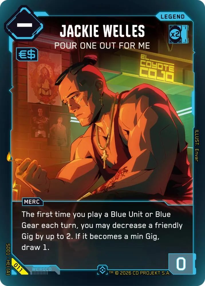 Jackie Welles - Pour One Out For Me — The Heist - Retail Starter Deck — Cyberpunk