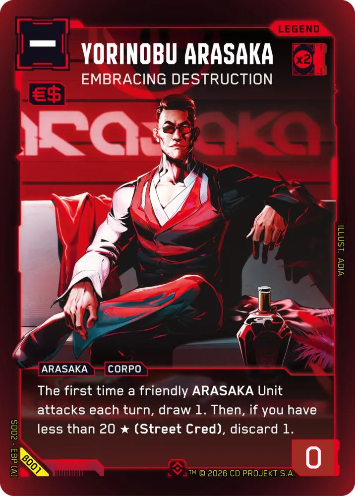 Yorinobu Arasaka - Embracing Destruction — Embracing Power - Beta Starter Deck — Cyberpunk