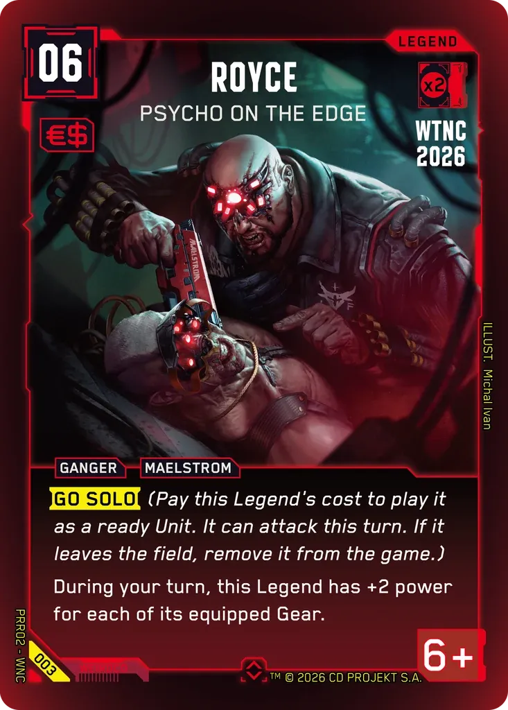 Royce - Psycho on the Edge — Pre-Release Retail — Cyberpunk TCG