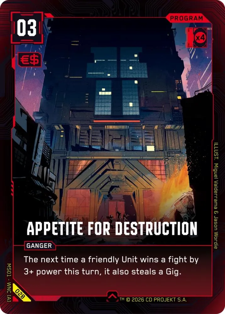 Appetite for Destruction — Welcome to Night City - Retail — Cyberpunk