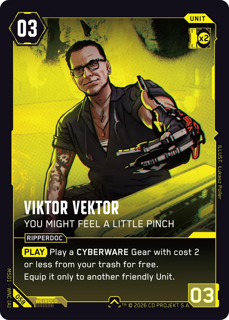 Viktor Vektor - You Might Feel a Little Pinch — Welcome to Night City - Retail — Cyberpunk